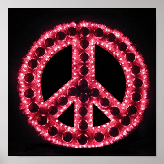red peace sign poster ポスター (正面)
