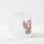 Red Pegasus2-Glass mug フロストグラスマグカップ (正面左)