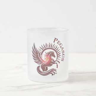 Red Pegasus2-Glass mug フロストグラスマグカップ