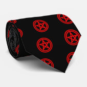 Red pentagram necktie ネクタイ (ロール)