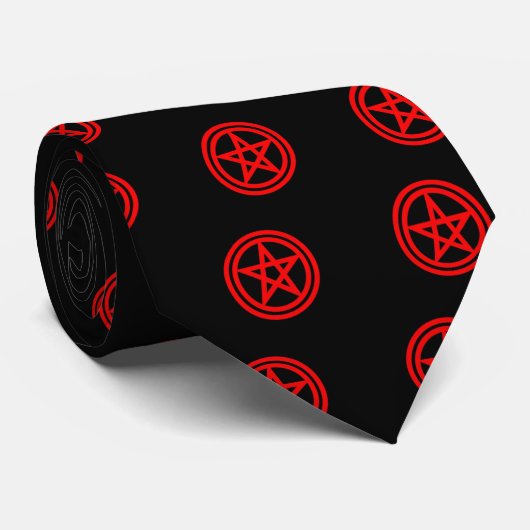Red pentagram necktie ネクタイ (ロール)