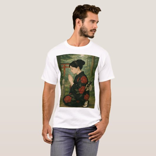 Red Peonies and Reverence Tシャツ (正面フル)