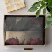 red Peony Bouquet Art Print | Dark Moody Botanic 薄葉紙 (ギフト)