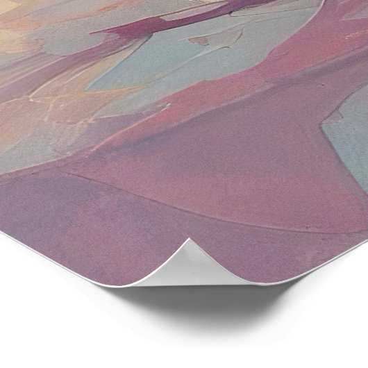 Red Peony Bouquet Painting ポスター (角)