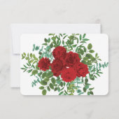 Red Peony & Information 結婚のExtra Information Card 招待状 (裏面)