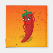 Red Pepper Diva Jigsaw Puzzle マグネット (正面)
