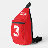 Red Personalised Football Boot スリングバッグ (右コーナー)