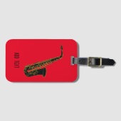 Red PersonalizableのAlto Saxophone ラゲッジタグ (正面横)