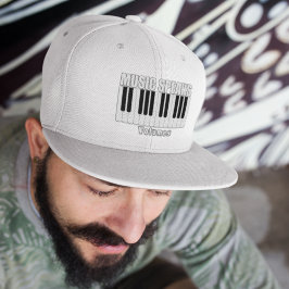 Red Personalized Music Speaks Inspirational Quote キャップ