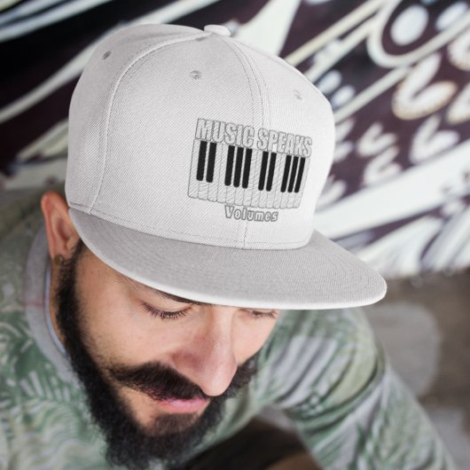 Red Personalized Music Speaks Inspirational Quote キャップ