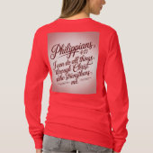 Red Philippians Bible Quote T-Shirt Tシャツ (裏面)