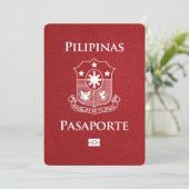 Red Philippines Passport日付の保存 セーブザデート (スタンド正面)