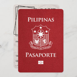 Red Philippines Passport日付の保存 セーブザデート
