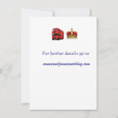 Red Phone Booth, Tea & Love Save The Date Card (裏面)