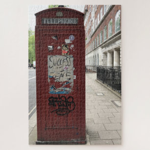 Red Phone Box Success is Peace London UK ジグソーパズル