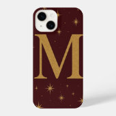 🔥 Red Phone Case with Big M & Yellow Stars – Bold iPhoneケース (裏面)