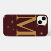 🔥 Red Phone Case with Big M & Yellow Stars – Bold iPhoneケース (裏面横)