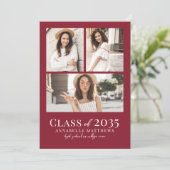 Red Photo Collage Graduation 案内状 (スタンド正面)