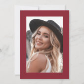 Red Photo Graduation Party 招待状 (裏面)