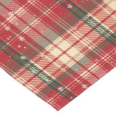 Red & Pine Green Holiday Plaid Table Runner ロングテーブルランナー (コーナー)
