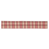 Red & Pine Green Holiday Plaid Table Runner ロングテーブルランナー (横)