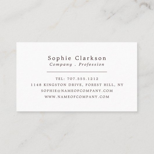 Red Pine Tree Bark Wood Effect, Rustic 名刺 (裏面)