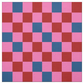 Red Pink Blue Checkered Pattern Design  ファブリック (見本)