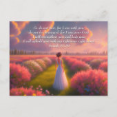 Red PInk Bushes Garden bible verse from Isaiah ポストカード (正面)