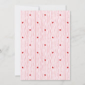 Red Pink Coquette Cherry Bow Galentine's Day Party 招待状 (裏面)