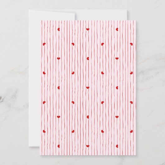 Red Pink Coquette Cherry Bow Galentine's Day Party 招待状 (裏面)