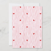 Red Pink Coquette Hand Drawn Galentine's Party  招待状 (裏面)