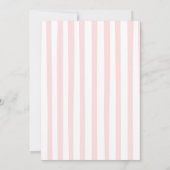 Red Pink Coquette Stripes Italy Ciao Bella Bridal 招待状 (裏面)