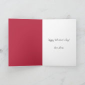 Red Pink Doodle Hearts Pattern Valentine's Day カード (内部)