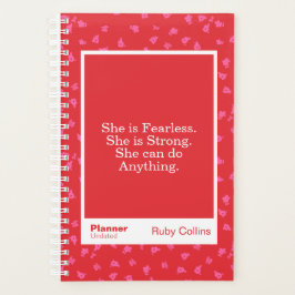 Red/Pink Floral Block Quote | Fully Customizable プランナー手帳