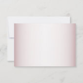 Red Pink Floral Green Leaves Modern Wedding Party 出欠カード (裏面)