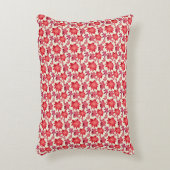 Red Pink Floral Seamless Pattern Dark Aesthetic  アクセントクッション (正面(垂直))