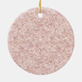 Red Pink Glitter Butterflies Christmas セラミックオーナメント (裏面)