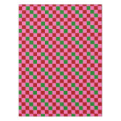 Red Pink Green Checkered Pattern Design  テーブルクロス (正面)