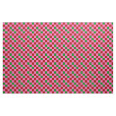 Red Pink Green Checkered Pattern Design  ファブリック (ヤード)