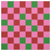 Red Pink Green Checkered Pattern Design  ファブリック (見本)