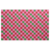 Red Pink Green Checkered Pattern Design  ファブリック (ファットクウォーター)