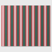 Red, Pink & Green Stripe ラッピングペーパー (フラット)