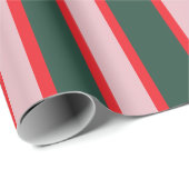 Red, Pink & Green Stripe ラッピングペーパー (ロールコーナー)