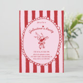 Red Pink Hand Drawn Galentine's Party 招待状 (スタンド正面)