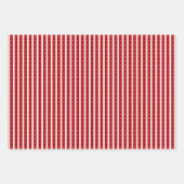 Red Pink Hand Drawn Hearts Bows Valentine’s Day ラッピングペーパーシート (正面)