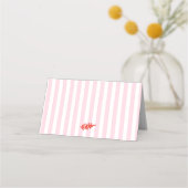 Red & Pink Hand Drawn Pizza Baby Shower Place Card プレイスカード (裏面)