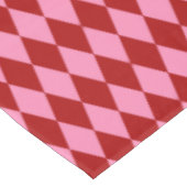 Red Pink Harlequin Checkered Design  テーブルクロス (アングル)