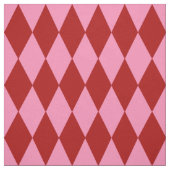 Red Pink Harlequin Checkered Design  ファブリック (見本)