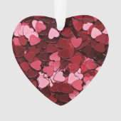 Red Pink Heart Confetti Pattern Valentine's Day オーナメント (正面)