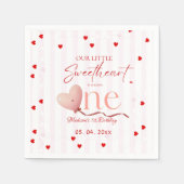 Red Pink Heart Valentine's Day Sweetheart Birthday スタンダードカクテルナプキン (正面)